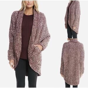 Barefoot Dreams Maroon Cozychic Cocoon Cardigan Wm L/XLDolman Sleeves Pockets